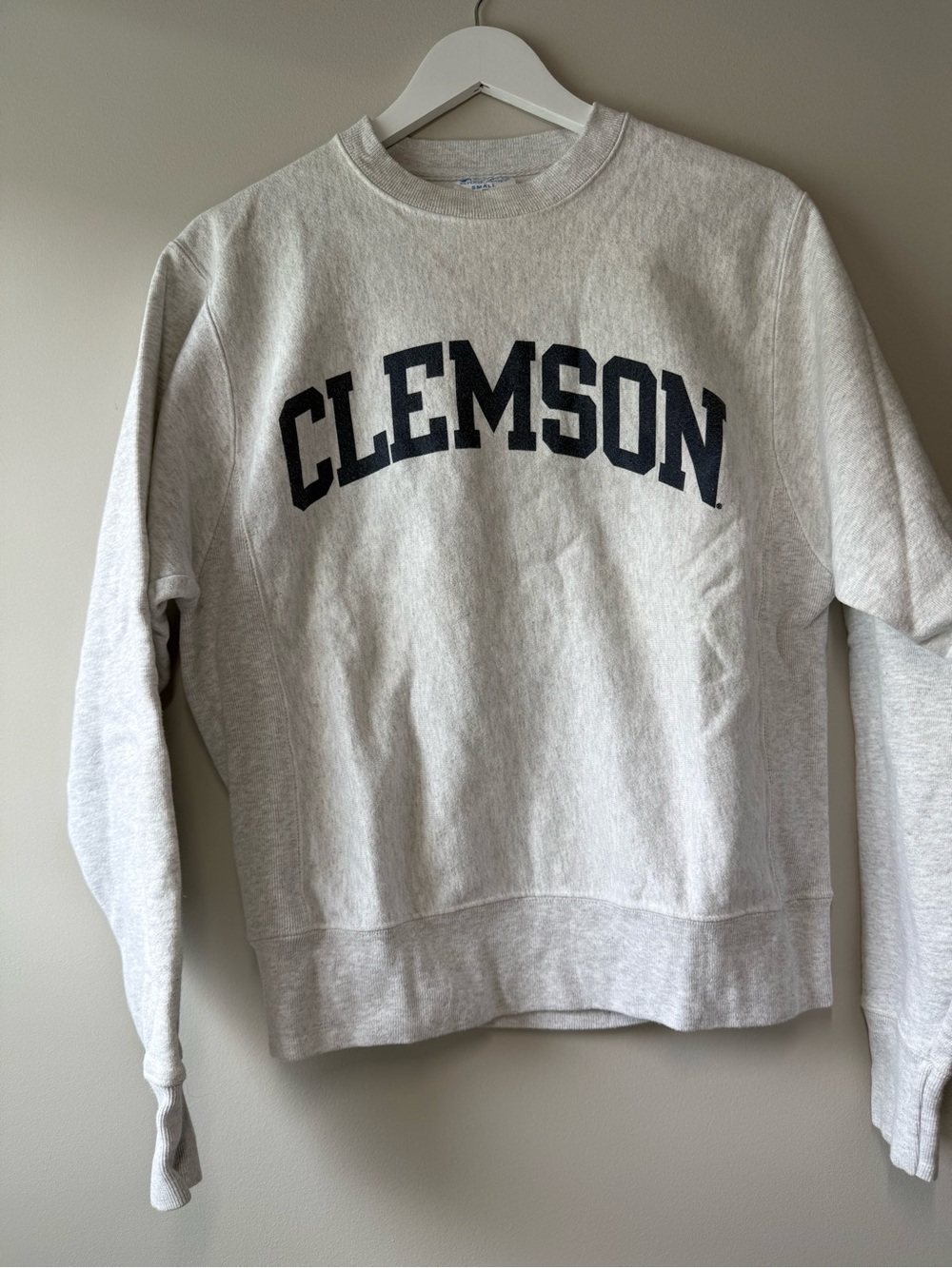 Champion Reverse Weave Clemson Tigers Gray Crewneck Sweatshirt Small